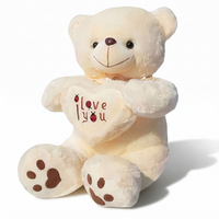Beer knuffel met hart I Love You 50-70 cm