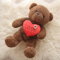 Valentijn beertje knuffel met hart Love