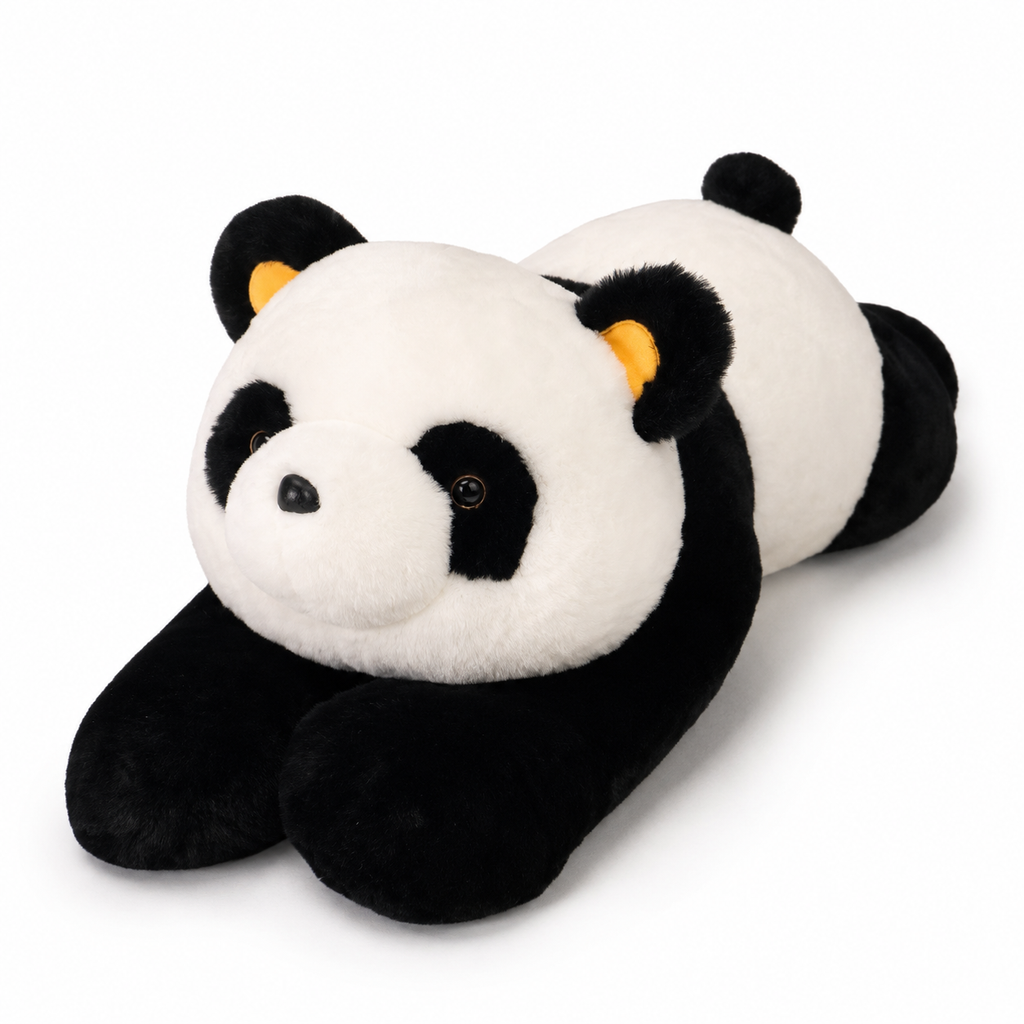 Reusachtige verzwaarde panda knuffel zwart-wit