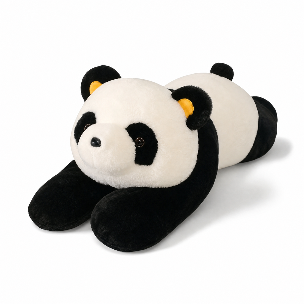 Reusachtige verzwaarde panda knuffel zwart-wit