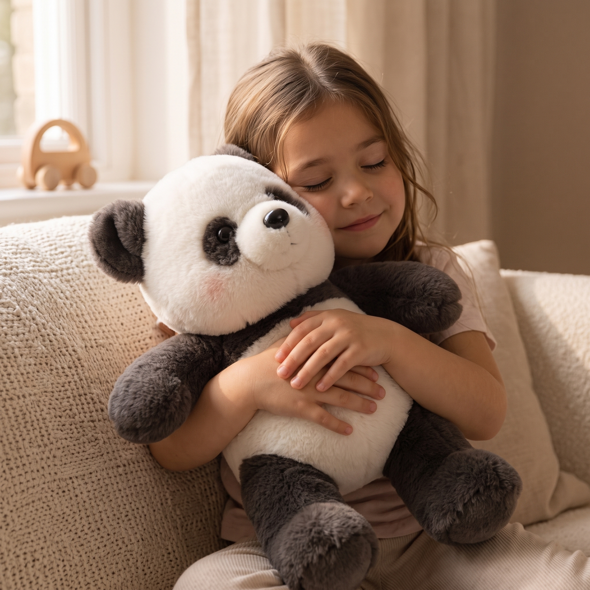 Rennende panda knuffel zonder batterij 45-60 cm
