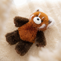 Bewegende rennende rode panda knuffel 55 cm
