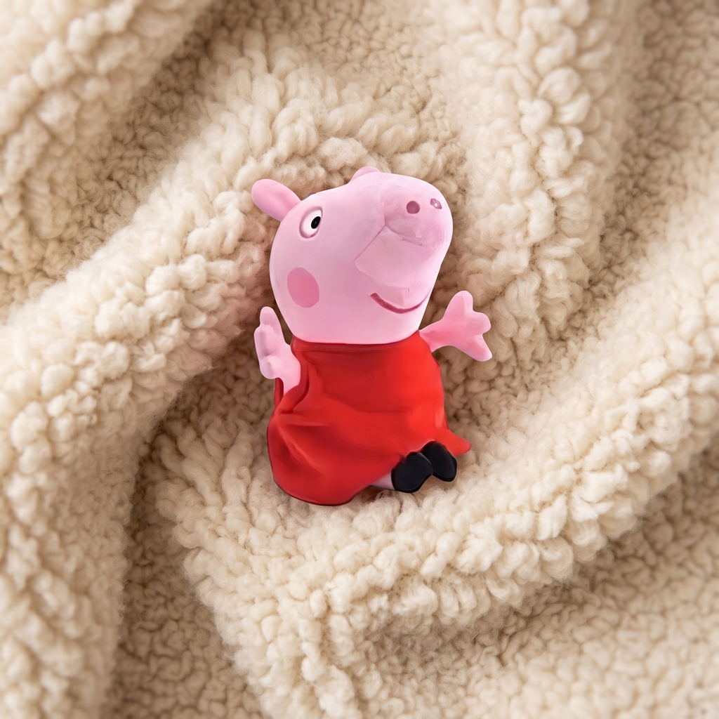 Peppa Big knuffel 19 cm met rode jurk