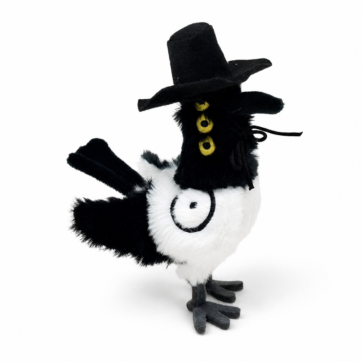 Ekster knuffel Sussie met hoge hoed