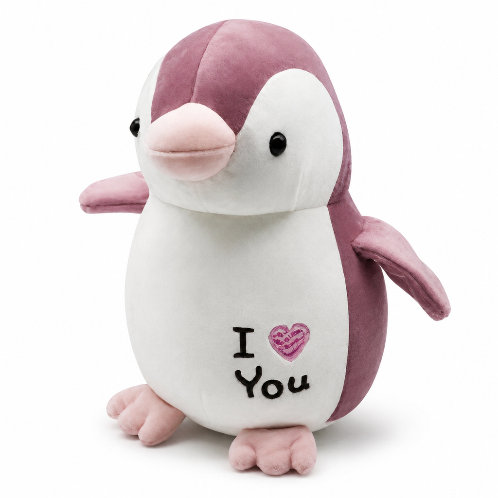 Pinguïn knuffel I Love You