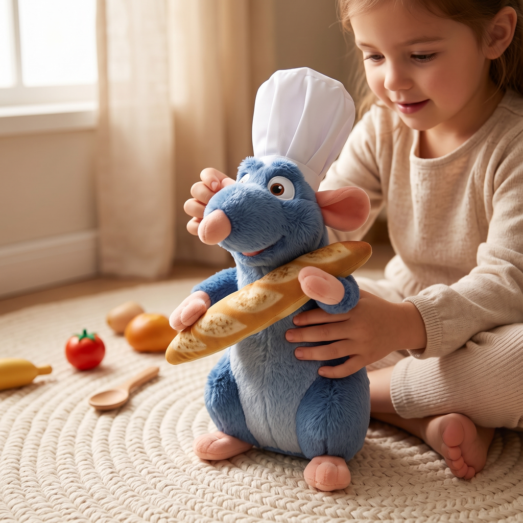 Ratatouille Remy knuffel chef-kok met stokbrood