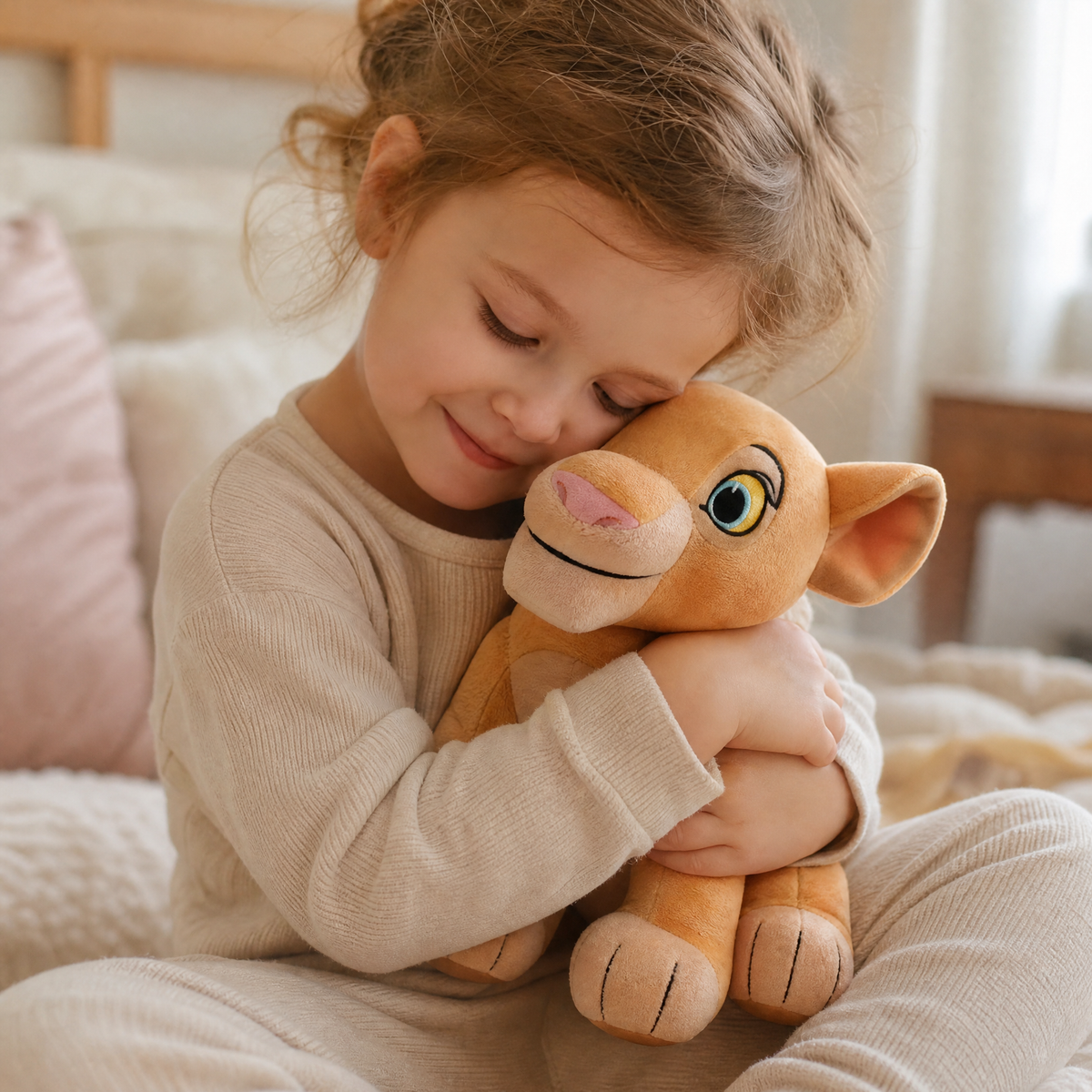 Simba en Nala duo knuffel De Leeuwenkoning 26 cm