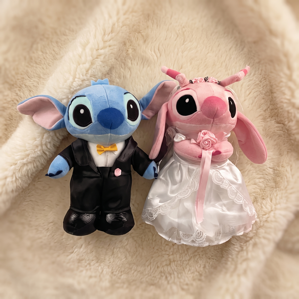 Stitch knuffel Disney bruidspaar Stitch en Angel
