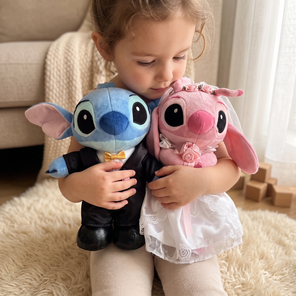 Stitch knuffel Disney bruidspaar Stitch en Angel