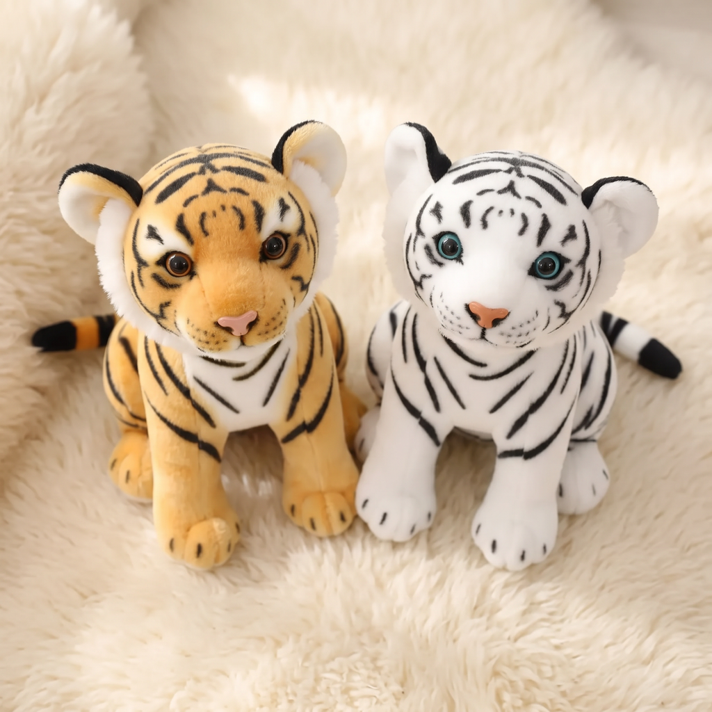 Realistische baby tijger knuffel 23 cm