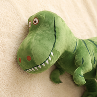 Schattige groene tyrannosaurus T-Rex knuffel