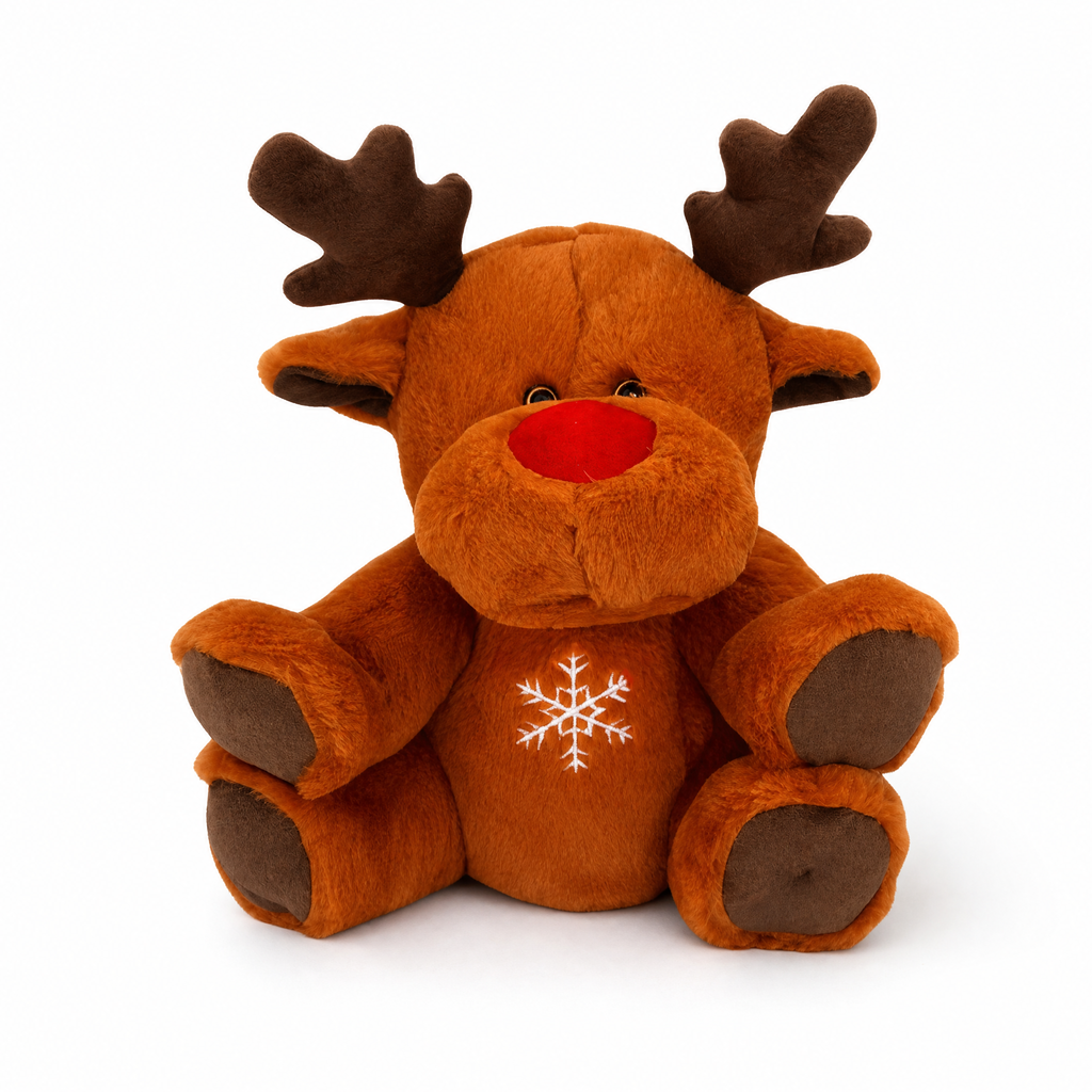 Ademende kerst rendier knuffel nachtlampje