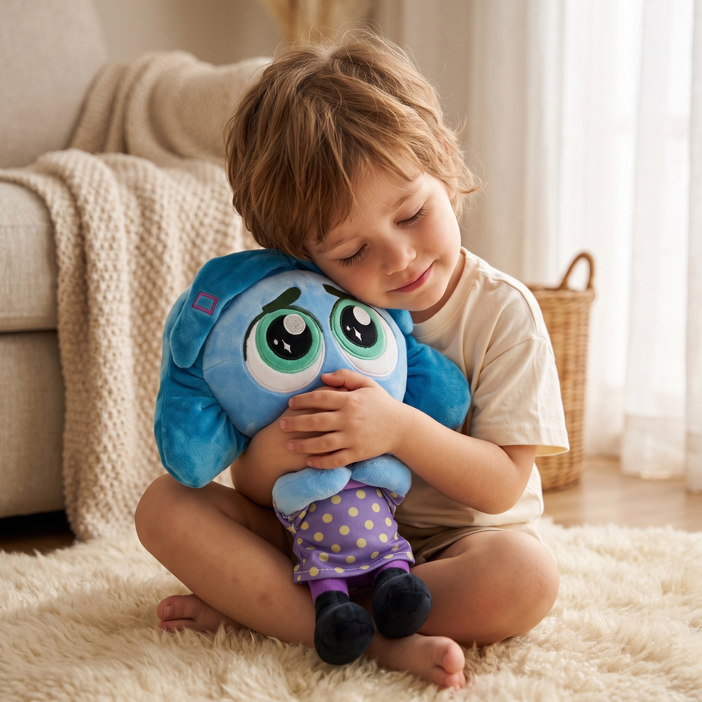 Jaloezie knuffel Inside Out 25 cm blauw personage