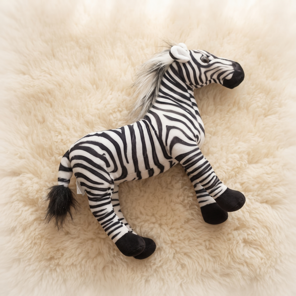 Realistische zebra knuffel 30 cm