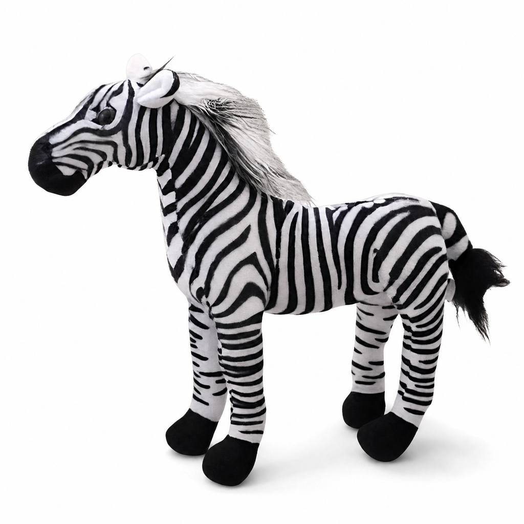 Realistische zebra knuffel 30 cm
