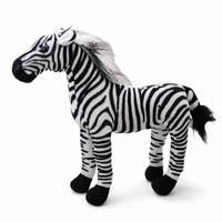 Realistische zebra knuffel 30 cm