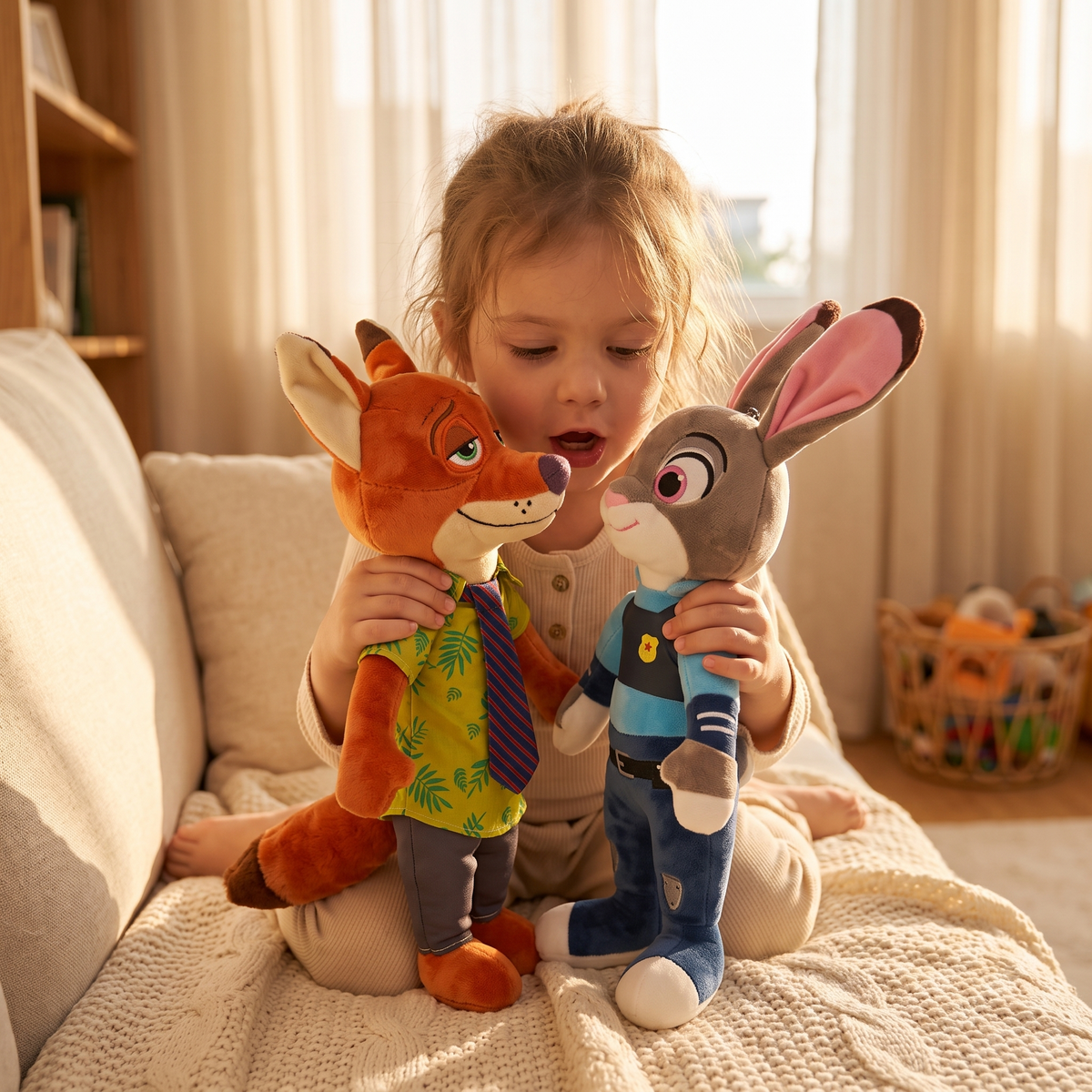 Zootropolis knuffel Nick Wilde en Judy Hopps