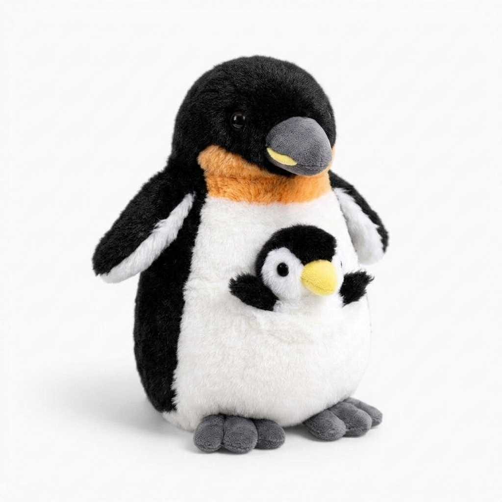 Pinguïn knuffel familie moeder en baby