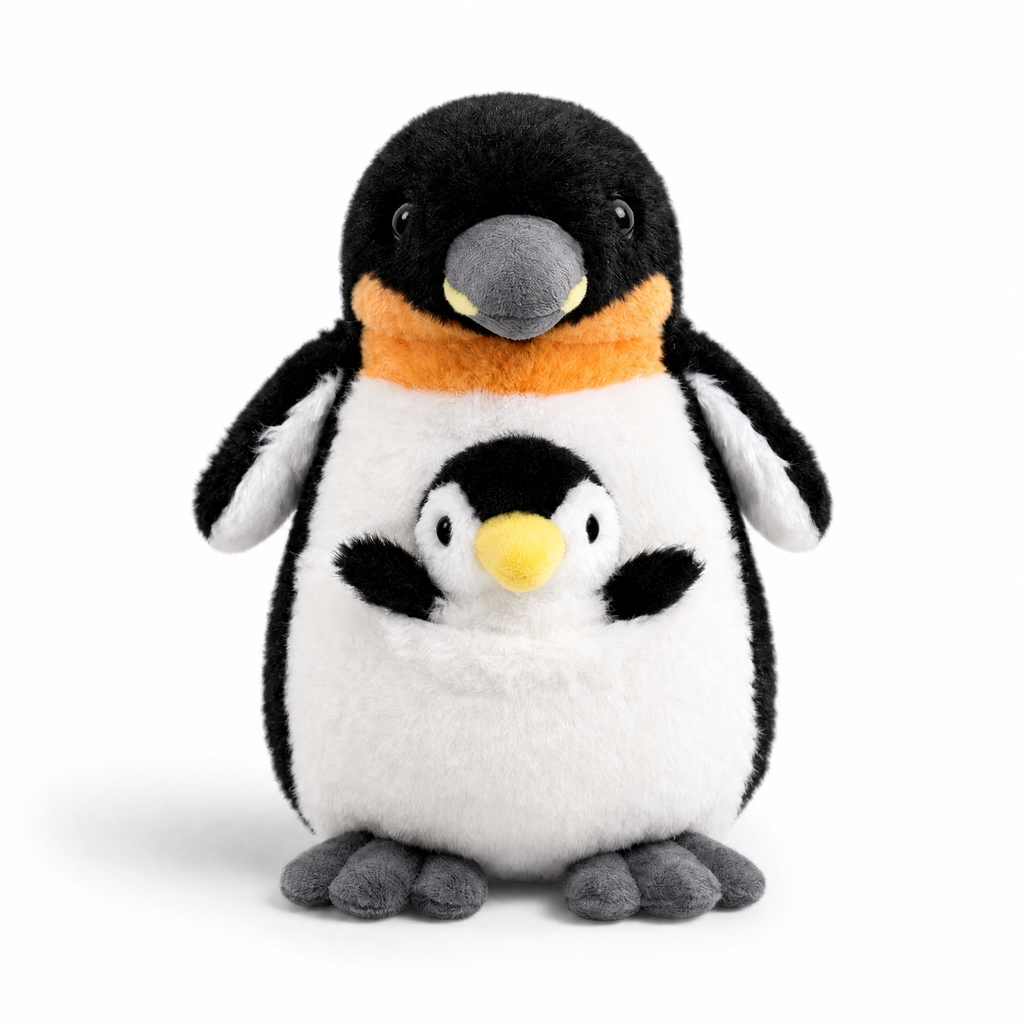 Pinguïn knuffel familie moeder en baby