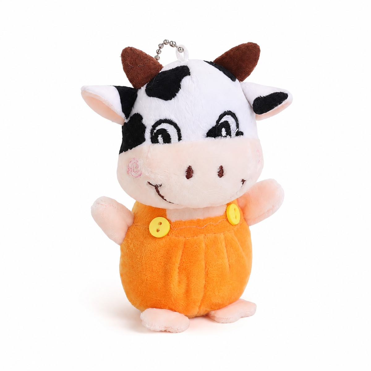 Koe sleutelhanger knuffel 10 cm