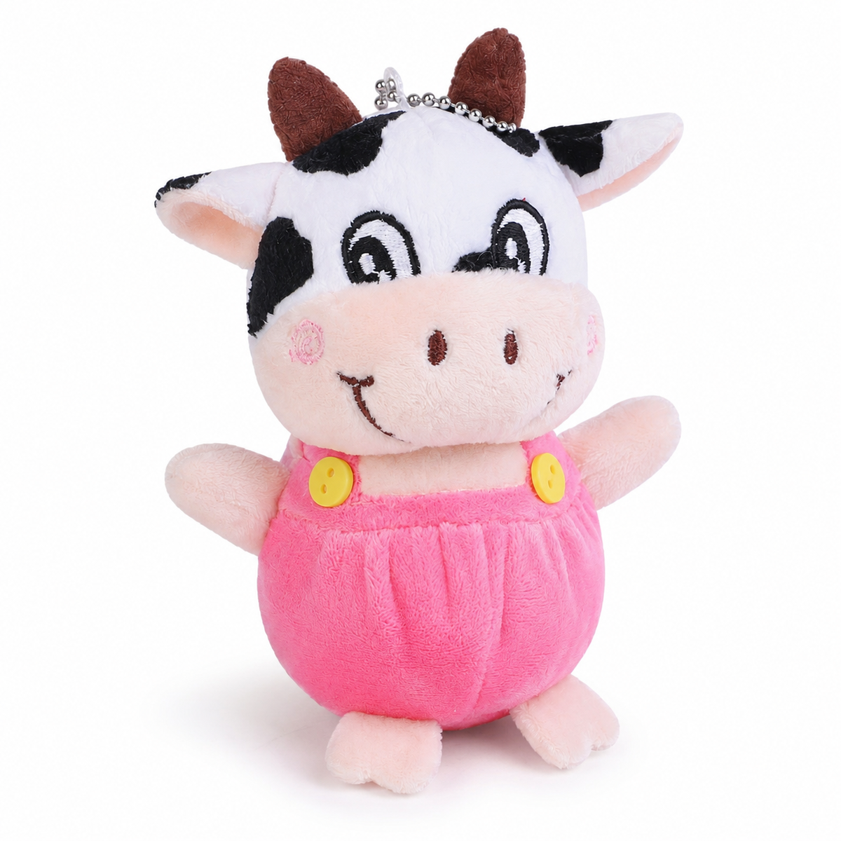 Koe sleutelhanger knuffel 10 cm