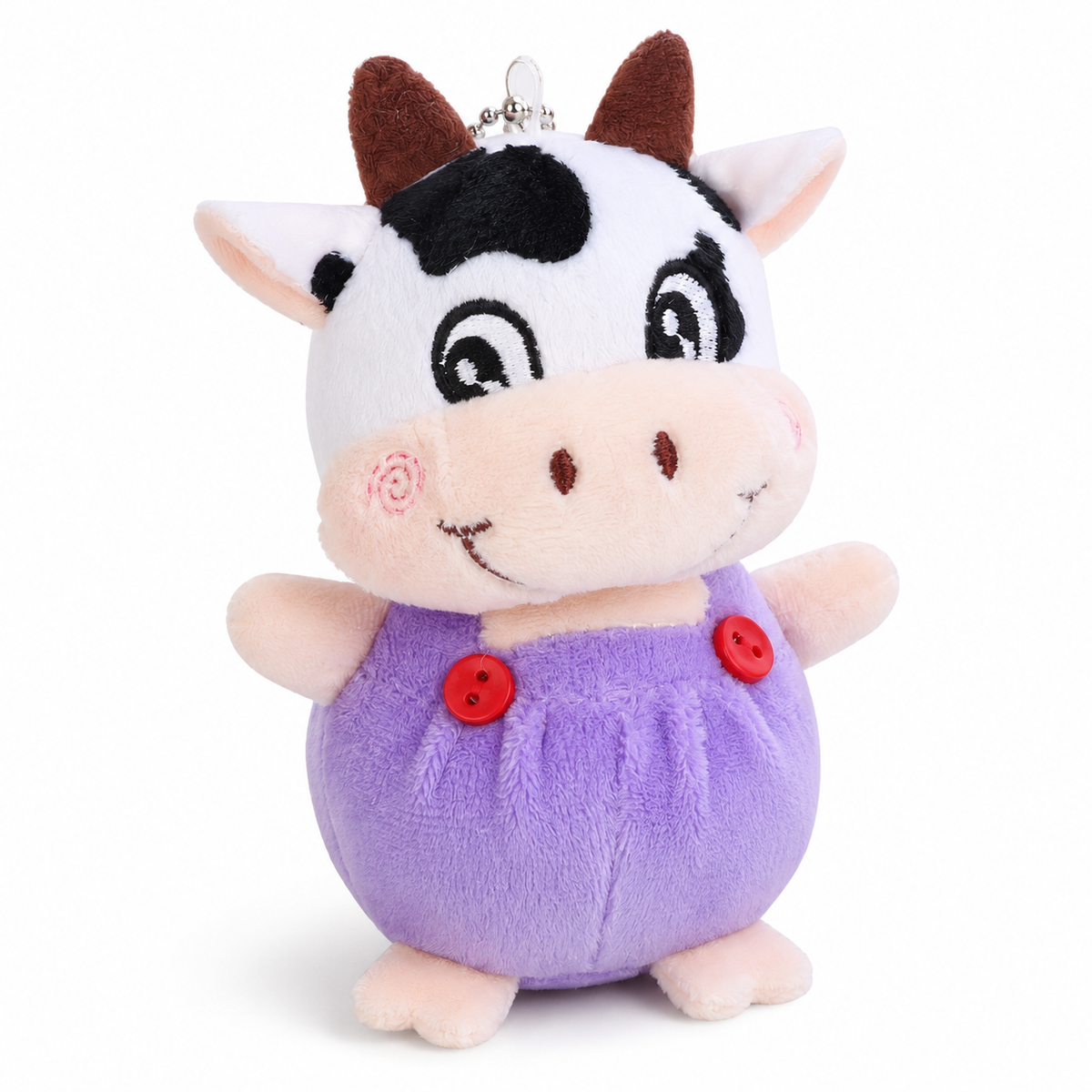 Koe sleutelhanger knuffel 10 cm