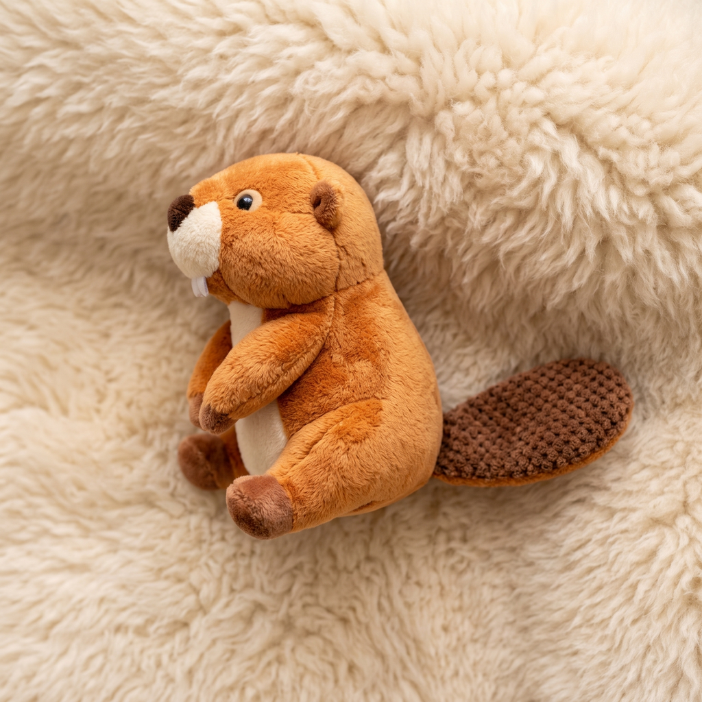 Realistische bever knuffel van zacht polyester