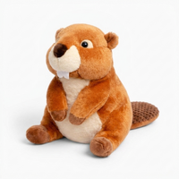 Realistische bever knuffel van zacht polyester