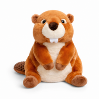 Realistische bever knuffel van zacht polyester