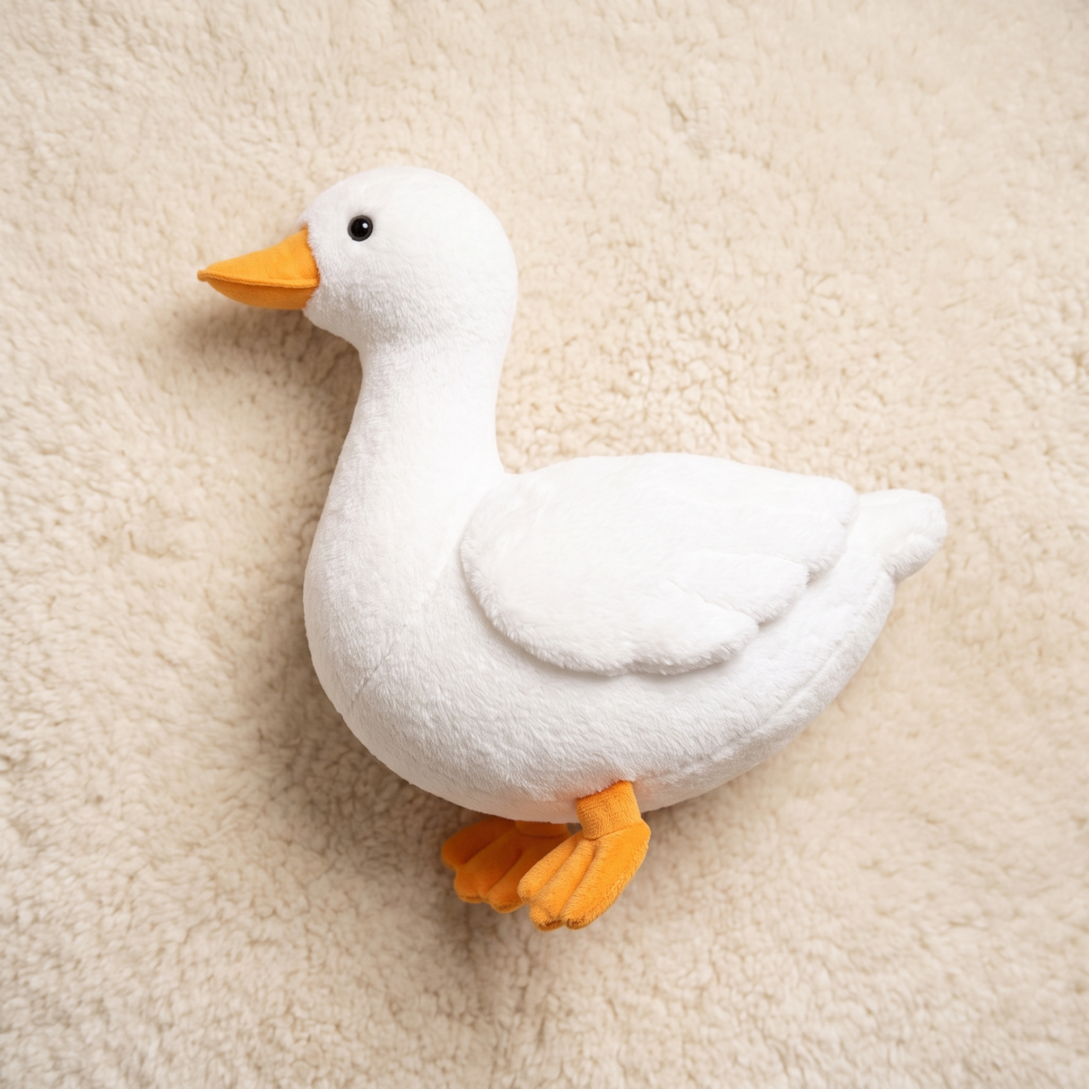 Realistische witte eend knuffel