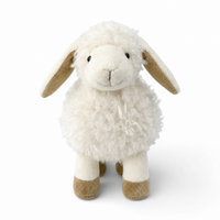 Wit schaap knuffel met lange oren