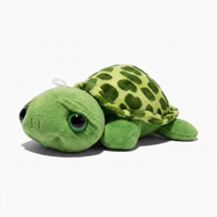 Schildpad knuffel met grote groene ogen