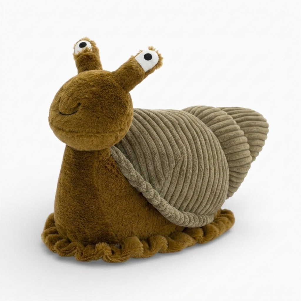 Zachte ribfluwelen slak knuffel