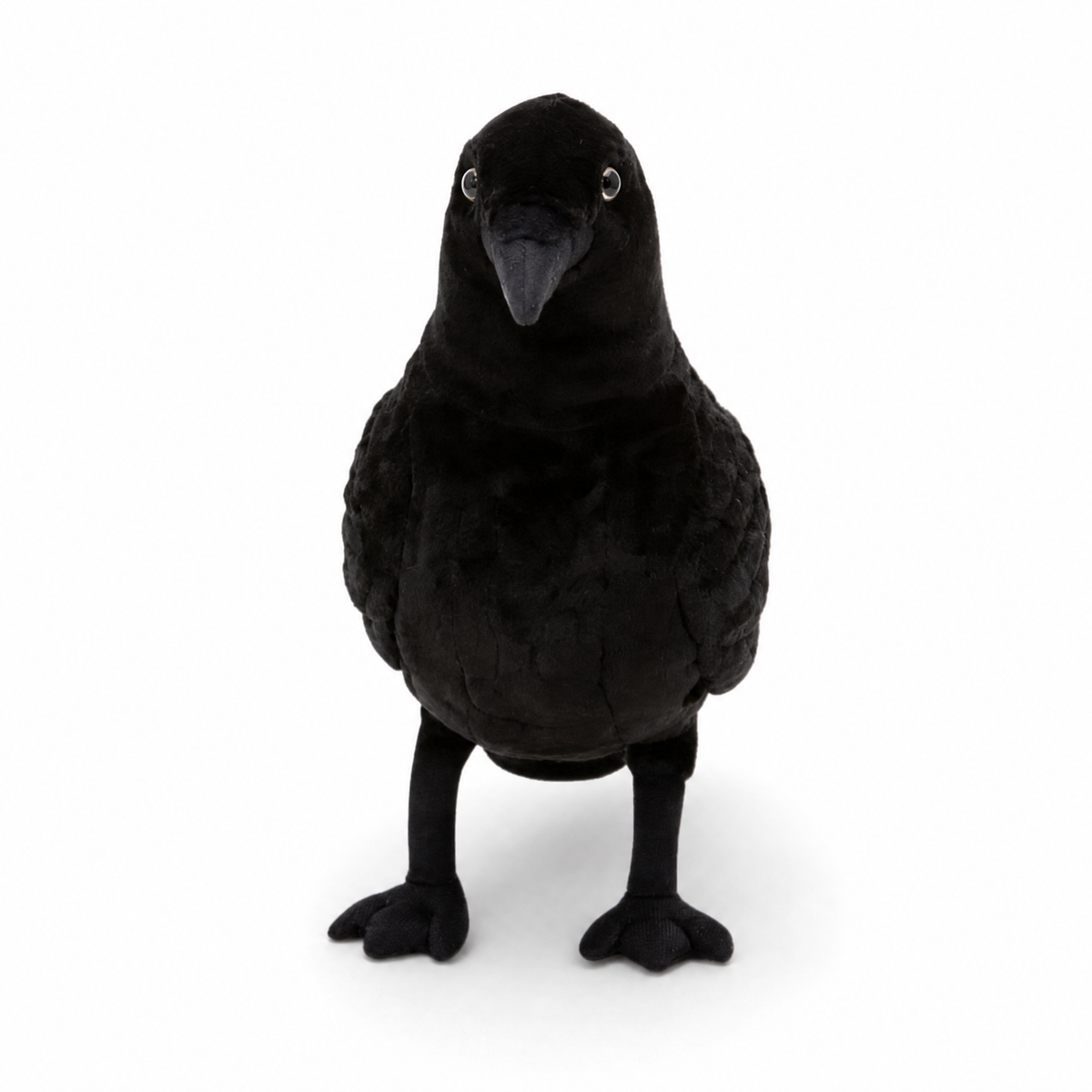 Realistische zwarte raaf knuffel