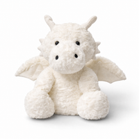 Witte draak knuffel met vleugels